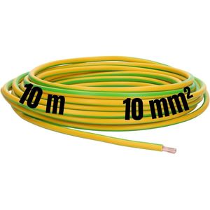 Lapp 4520005 H07V-K, 10 meter, 10 mm², aardingskabel, bedradingslijn, flexibele aderlijn, afzonderlijke PVC-kabel, strengen 10 mm², bedrading