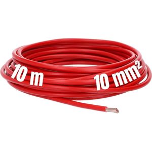 10 meter Lapp 4520045 H07V-K 10 mm² rood I bedradingsleiding I flexibele pvc-enkele ader I strengen 10 mm² I bedrading