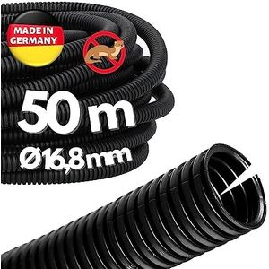 Kalitec gegolfde buis, 50 meter, NW 17, open gegolfde slang, marterbeschermbuis, lege buis, kabelbescherming AD 21 mm, ID 16,8 mm