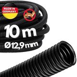 Kalitec gegolfde buis, gesloten NW 13, ongespleten golfslang, marterbeschermbuis, lege buis, kabelbescherming AD, 15,8 mm, ID, 12,9 mm, 10 meter