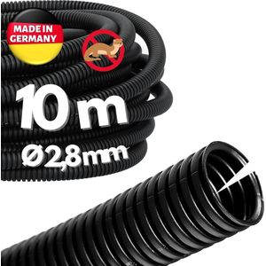 10 meter Kalitec ribbelbuis gleuf NW 3 I ribbelslang open I marterbeschermingsbuis I lege buis I kabelbescherming AD 5,1 mm ID 2,8 mm