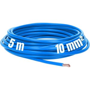 Lapp 4520025 H07V-K 10 mm² flexibele pvc-kabelkabel, 10 mm², 5 m, blauw