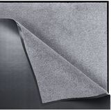 Effen deurmat Plain wasbaar 30°C - zilver 90x150 cm