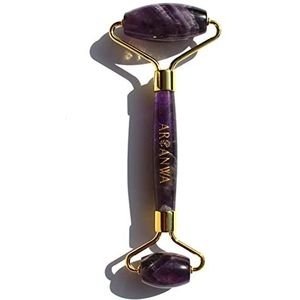 ARI ANWA Skincare ® Premium Amethyst Roller - 100% echt, hoge kwaliteit, effectief | Gratis e-book + fluwelen etui | Jade Roller Purple Amethyst gezichtsmassage