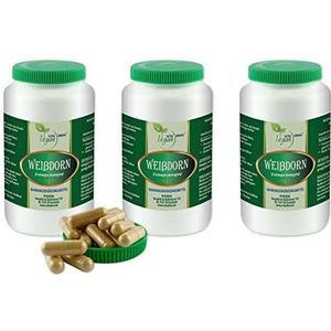 VITA IDEAL Vegan® Meidoorn - bessen 3x 360 capsules - Crataegus monogyna - dagelijkse portie 1000mg witte doornbessen puur poeder. Natuurlijk, plantaardig en zonder additieven, origineel van