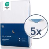 Blumtal Matrasbeschermer Baby - Waterdicht en wasbaar - Absorberende Matrasbeschermhoes -75 x 90cm - Wit - Blauw - Set van 5
