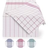 Blumtal Premium Theedoekenset - Keukendoeken - Geruit- 50 x 70cm - Rood - Set van 10