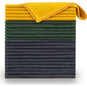 Schoonmaakdoek: 30 x 40cm, antraciet, set van 6