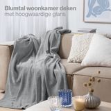 Blumtal Fleece Deken Super Zacht Fleece Plaid Grijs
