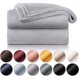 Blumtal Fleece Deken Super Zacht Fleece Plaid Grijs