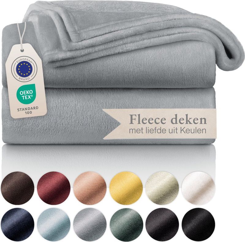 Blumtal - Fleece Deken - Super Zacht Fleece Plaid - 270x230 cm - Grijs