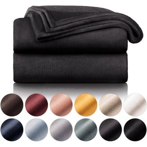 Blumtal Fleece Deken Super Zacht Fleece Plaid Antraciet