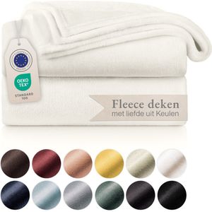 Blumtal - Fleece Deken - Super Zacht Fleece Plaid 270x230 cm - Creme