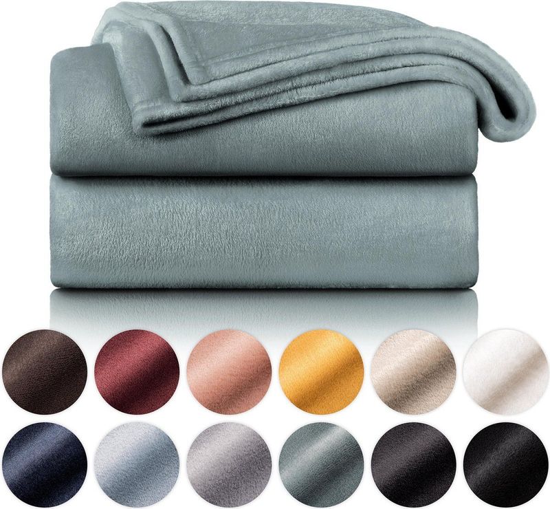 Blumtal - Fleece Deken - Groen - Fleece Plaid 150x200 cm