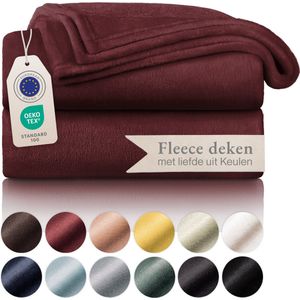 Blumtal Fleece Deken Super Zacht Fleece Plaid Donker Rood