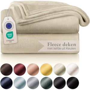 Blumtal - Fleece Deken - Super Zacht Fleece Plaid 270x230 cm - Zand