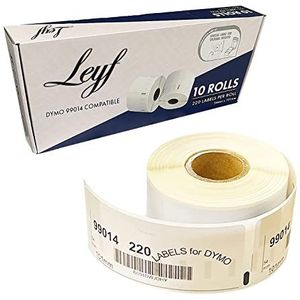 Leyf Dymo Label 99014 Thermische printerrollen, 54 mm x 101 mm, 220 etiketten, 100% compatibel met Dymo Seiko