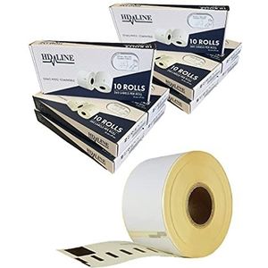 Dymo etiketten voor labelwriter 99012-100 rollen Pack etiketten x 260 st. per rol = 26000 etiketten, zelfklevend, compatibel met Dymo Labelwriter & Seiko labelprinter, 89 x 36 mm
