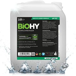 BiOHY Sieradenreiniger (10 Liter Busje) | ACTIEVE SCHIJNENVORMULA | Concentratie voor elk ultrasoon apparaat | Duurzame en milde reiniging voor glazen en sieraden (Schmuckreiniger)