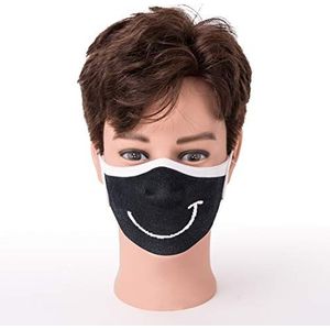 SonnenStrick Helfs mond- en neusmasker met omkeerbaar motief Smile/permanent antimicrobieel additief/wasbaar op 60 graden / 100% made in Germany, 200 g, 300918S