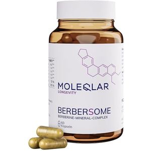 MoleQlar Berbersome 60 capsules - berberine, zink & chroom - voedingssupplement met 550 mg berberine-complex per capsule - 10-voudige biologische beschikbaarheid