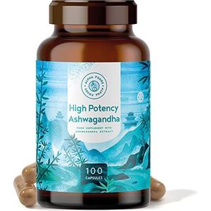 ASHWAGANDHA - krachtig Ashwagandha-extract met 7% withanolide, zonder toevoegingen, zonder hulpstoffen -100 veganistische capsules