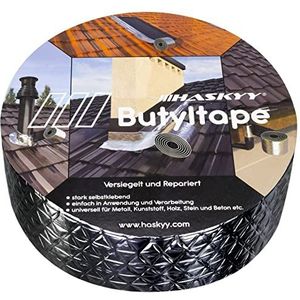Waterdichte tape, butylband, 5 cm x 5 m, zwart, hoogwaardig zelfklevend met aluminiumfolie, butyltape, verouderingsbestendig, corrosiebestendig, uv-bestendig