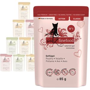 24x 85g catz finefood Kitten Mix (3 Soorten) Kattenvoer nat