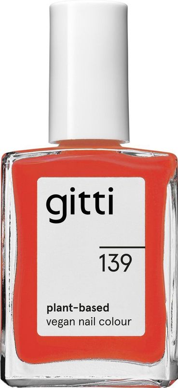 Gitti - Nagellak No. 139 - Fiery Orange Red - Vegan - Langhoudend