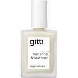 Gitti - Matte Top & Base Coat - Nagellak - Transparant - 2-in-1