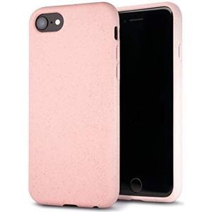 KabellosLaden Beschermhoes voor iPhone 6+/6s+/7+/8+, bio-case roze, iPhone case hoes, duurzaam en milieuvriendelijk, iPhone case met bescherming rondom (comfortabel materiaal)