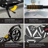 KESSER - Pro-S Step - Koolstofkleurig - Opvouwbare en Verstelbare Kinderstep - Aluminium