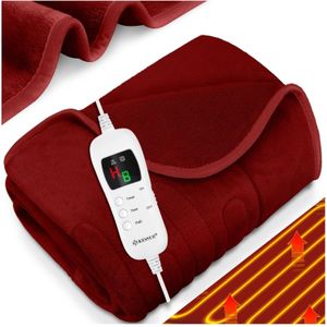 KESSER - Elektrische Warmtedeken - Bordeaux - 9 Temperatuurstanden - 160 x 120 cm