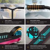 KESSER - Stuntstep X-Limit-Pro - Roze / Turkoois - Funscooter - 360° Sturing