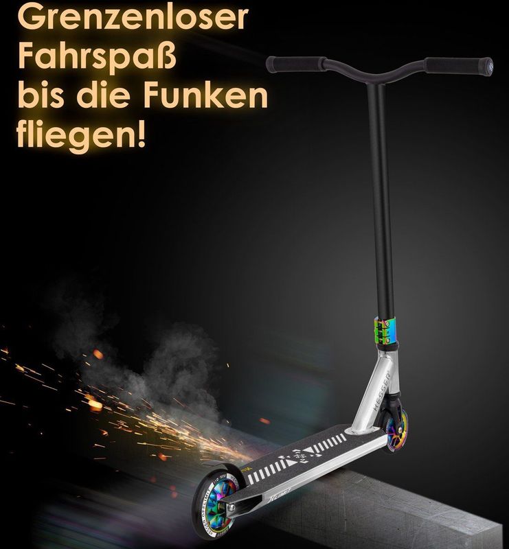 KESSER - Stuntstep X-Limit-Pro - Chroom - Funscooter - 360° Sturing