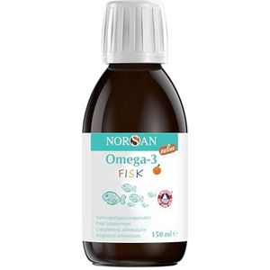 NORSAN Omega 3 FISK Visolie Hooggedoseerd - 1120mg Omega 3 per serving - Aanbevolen door meer dan 4000 artsen - NORSAN Omega-3 vloeibaar - aangename smaak zonder oprispingen
