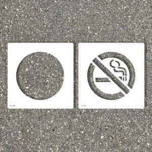 Vloersjabloon, rookverbod, kunststof