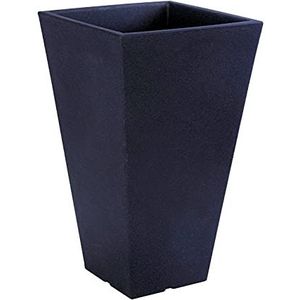 Spetebo Blumentopf Kunststoff Blumentopf anthrazit - 70 x 40 cm (Stück, 1 St., Pflanztopf), trapezförmiger Blumenkübel in Stein Optik