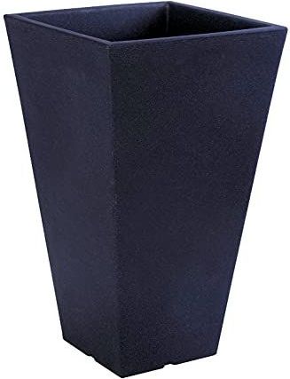 Spetebo Blumentopf Kunststoff Blumentopf anthrazit - 70 x 40 cm (Stück, 1 St., Pflanztopf), trapezförmiger Blumenkübel in Stein Optik