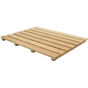 Spetebo Bamboe badmat, 53 x 35 cm, antislip badkamergarderobe van massief hout, douche, bad, sauna, spa, zwembad, roestmat, mat van FCS-hout
