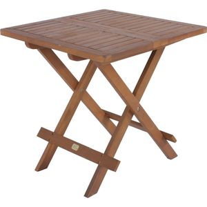 Spetebo Acacia tuintafel geolied - 50 cm - houten klaptafel voor binnen en buiten - bijzet balkon terras tuin vouwen bistro tafel massief inklapbaar