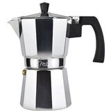 Milu 2 Tassen Espressokocher silber/schwarz