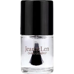 Jean & Len plant-based nail polish Transparent Star (207), schnelltrocknende Textur, durchsichtige Formel, pflanzenbasierter & veganer Nagellack, mit breitem Pinsel, ohne Silikone & Parabene, 12 ml
