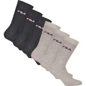 Fila - Sokken Set van 6 - Uniseks - Comfortabele Sokken met Geribbelde Boord en Logo