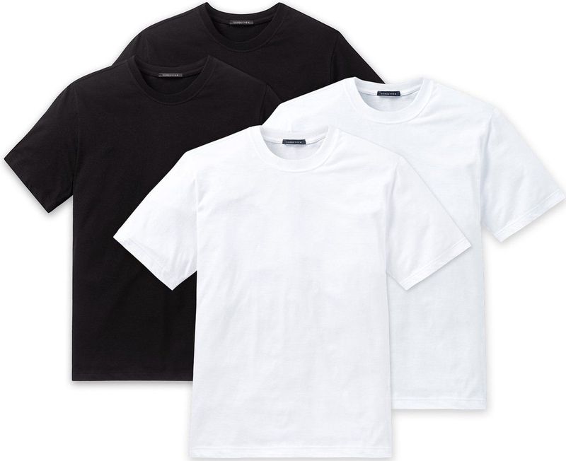 SCHIESSER T-shirt American T-Shirt Verpakking van 4