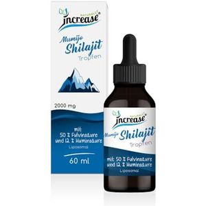 Liposomale Shilajit druppels hoge dosis - 2000 mg Shilajit per dagelijkse dosis (60.000 mg Shilajit per verpakking) - 50% fluvinzuur en 12% humuszuur - keto MCT olie C8 & C10 - hoge biologische