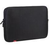 RIVACASE Laptophoes tot 13,3 inch - Waterdichte en ultralichte notebooktas - Compacte dames en heren aktetas voor laptops (zwart)