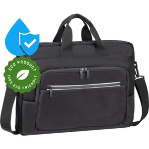 Rivacase Alpendorf ECO - Schooltas Jongen - Schooltas met Laptopvak - Laptoptas - Duurzame Schoudertas - Werktas Heren/Dames - Aktetas - Waterdicht - Back to School - Zwart 16