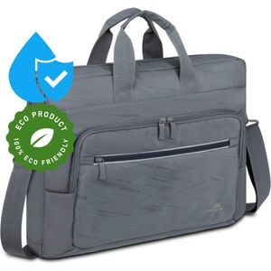 Rivacase Alpendorf ECO - Laptoptas - Duurzame Schoudertas - Werktas Heren/Dames - Aktetas - Waterdicht - Grijs 16