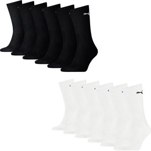 Puma - Combi - Sport Sokken - Zwart - 12-paar Voordeelverpakking